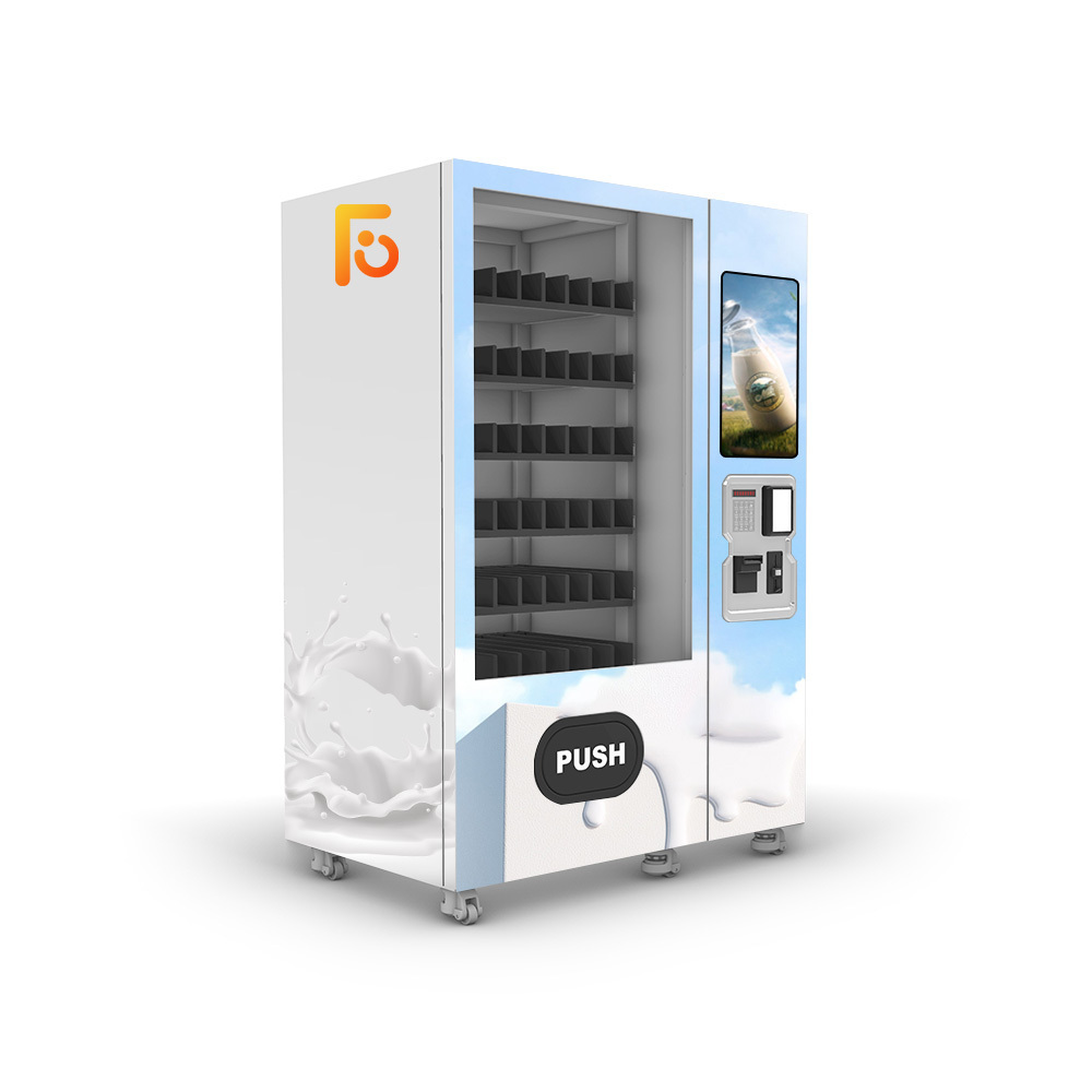 Glass Bottle Drink Vending Machines Supermarket Bill Payment Vending Machine With Phone Payment For Packed Milk