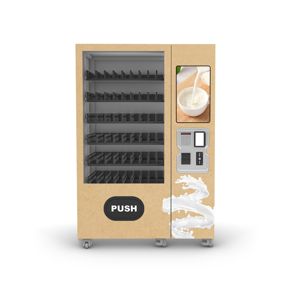 Custom Drink Vending Machine With Cooling Exotic Cocktail Vending Machines For Packed Milk Yogurt Fruits