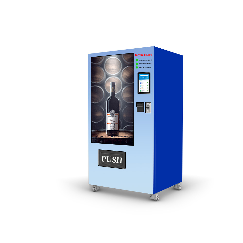 Touch Screen Wine Vending Machine With Id Verification Refrigerator For Sale