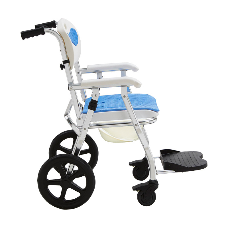 3 in 1 aluminum medical bedside assist bathroom portable shower chair with commode