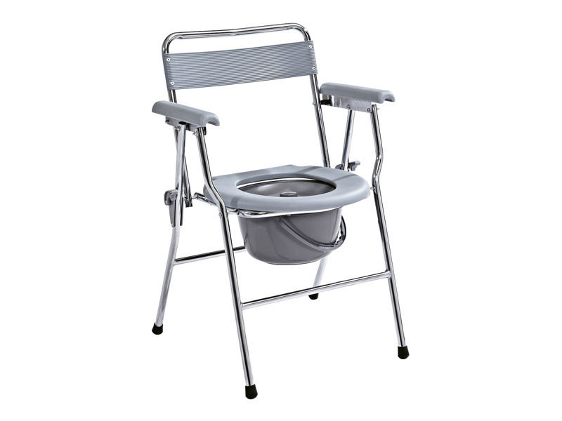 Portable Lightweight bedroom chair for elderly medical adjustable bedside Folding With Toilet commode chair