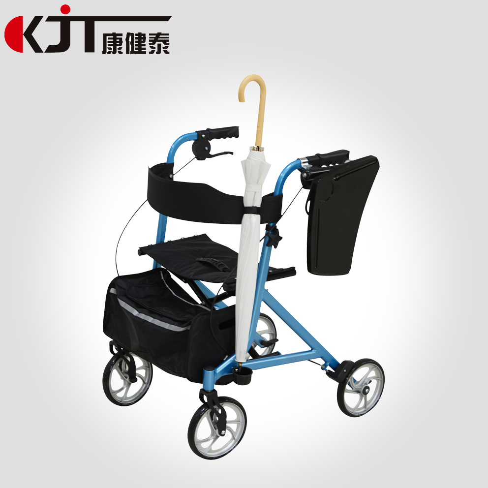 Made In China aluminium Rollator Shopping Cart Steel Folding Walker With Seat walker chair for adults Walker Rollator