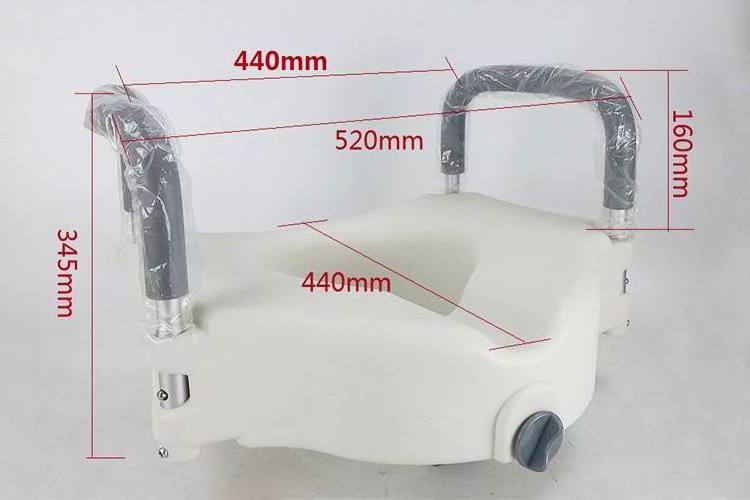 disabled toilet raised seat for handicap and elderly people for bathroom with detachable armrest