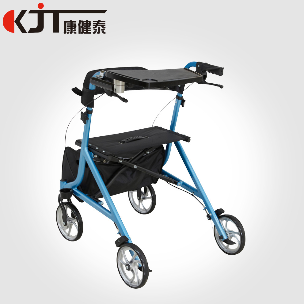 Made In China aluminium Rollator Shopping Cart Steel Folding Walker With Seat walker chair for adults Walker Rollator