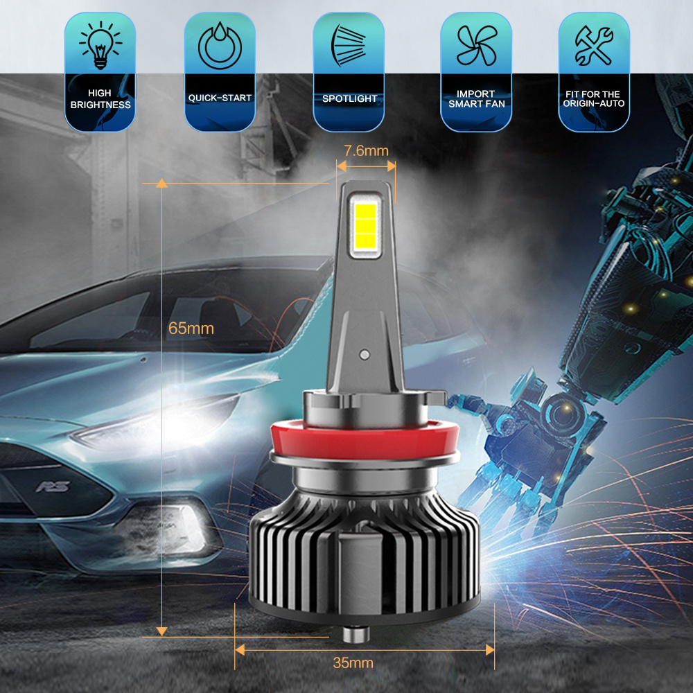 V13 160W 12000LM 80W Led Light H4 6000K 9005 9006 H7 High Power LED bulb 9005 9006 Car Auto H7 Led 12V 24V H4 LED Car Headlights