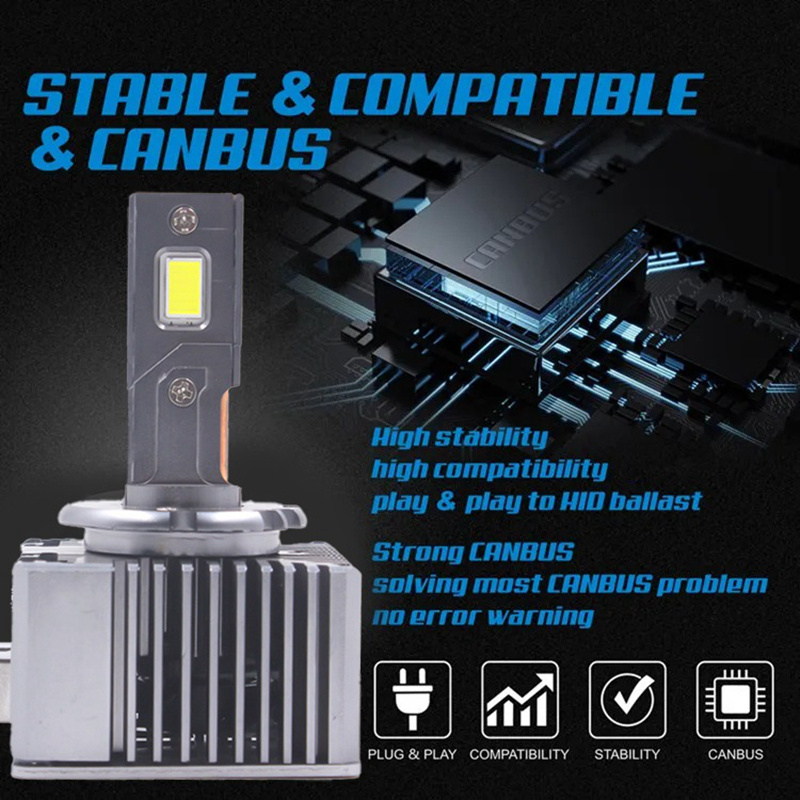 CAR-REFINE OEM d1s led M20 90W 70W Canbus D2S D4S Headlight Bulb 8600Lumens LED D Series Auto Lighting Systems D3S D8S Car Light