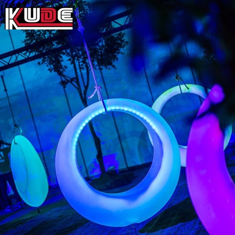 LED lighting outdoor swing villa garden outdoor furniture led swing manufacturer