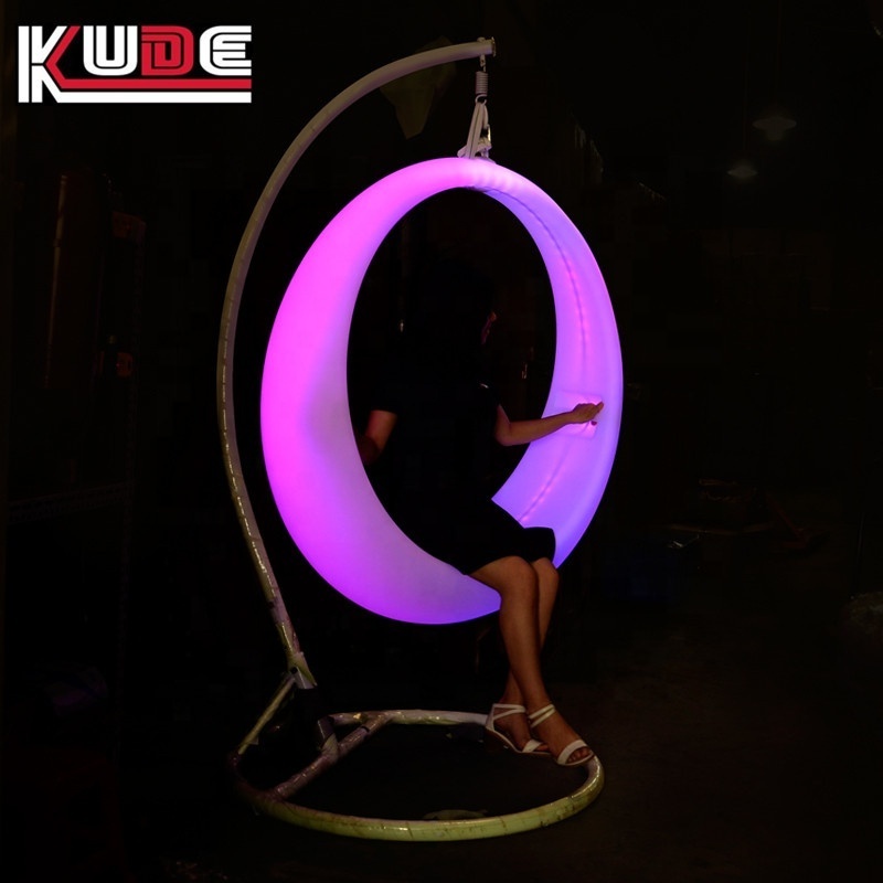 16 rgb color changing by remote control led swing chair outdoor led chair outdoor Swing led furniture for kids