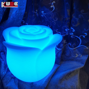 Home Decoration LED Light With Rose Shape Christmas Gift Color Changing LED Table Lamp