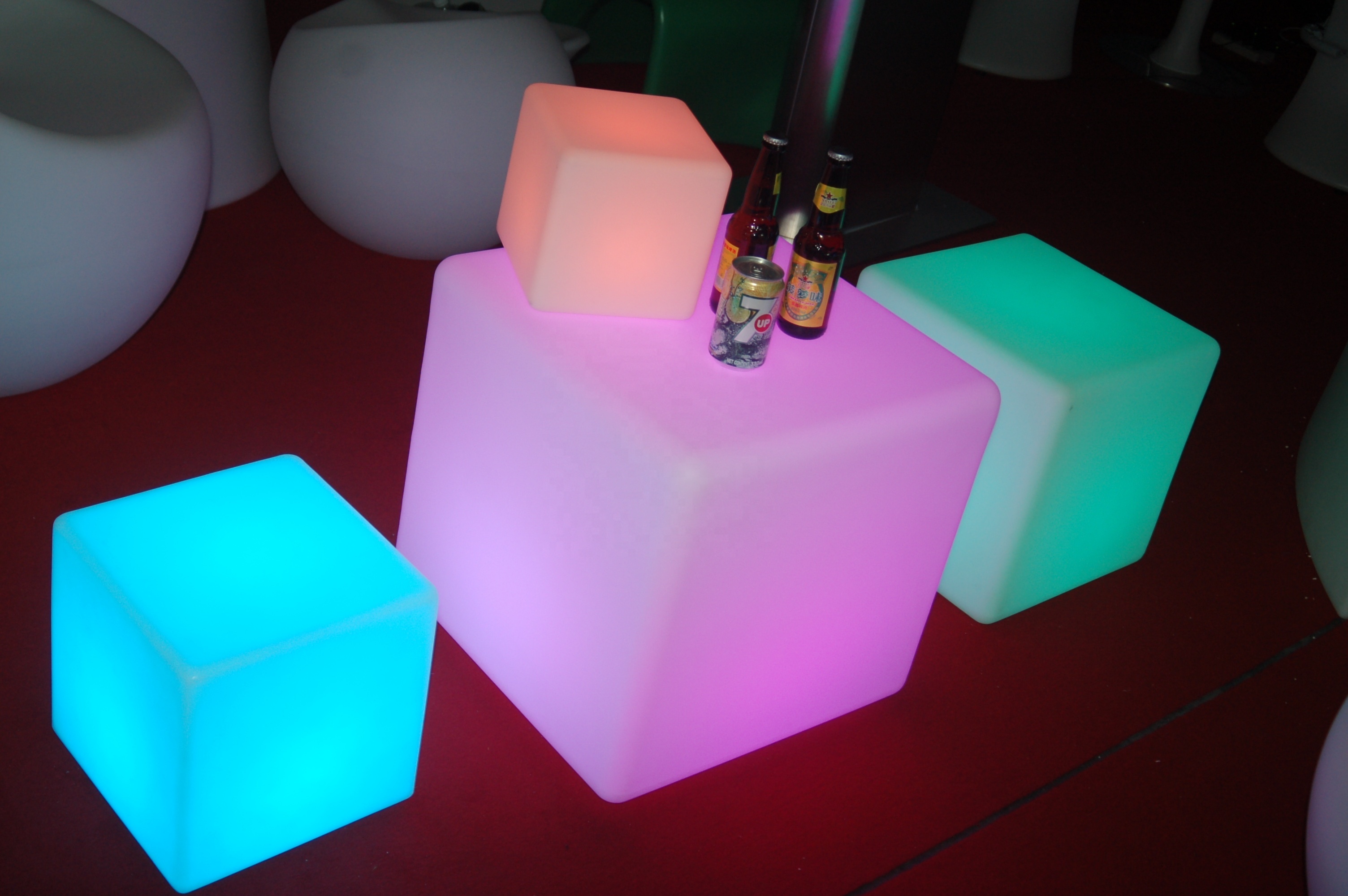 Hot Selling LED Bar furniture glowing light up cube stool