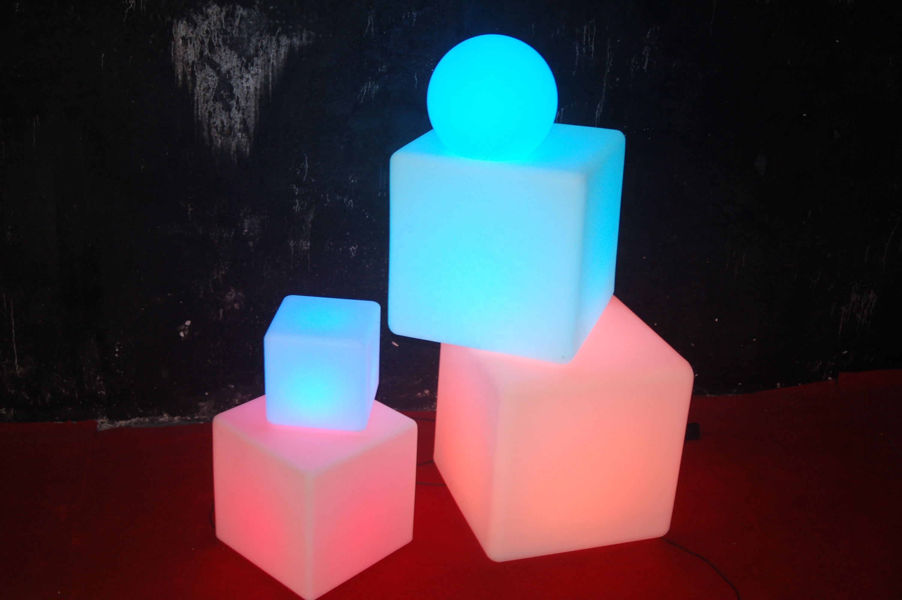 Hot Selling LED Bar furniture glowing light up cube stool