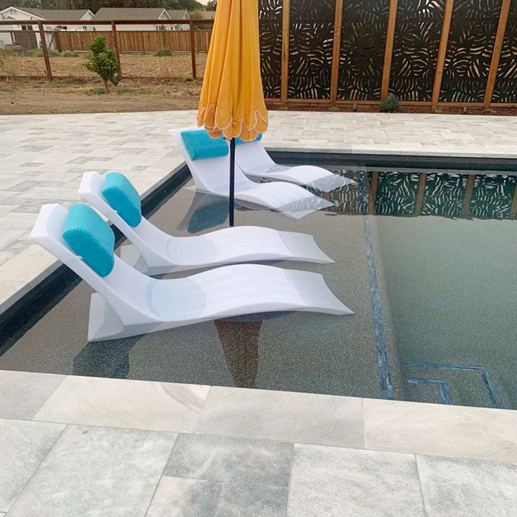 In water sunbed Lounge Chair Outdoor furniture relaxing chaise sun chair pool lounger pool chair