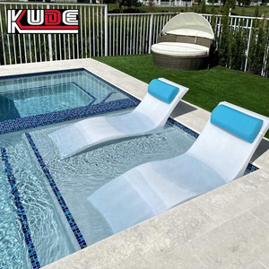 Ledge Pool Lounger UV Protection Outdoor In-Pool Chaise Lounge Pool chairs sun lounger