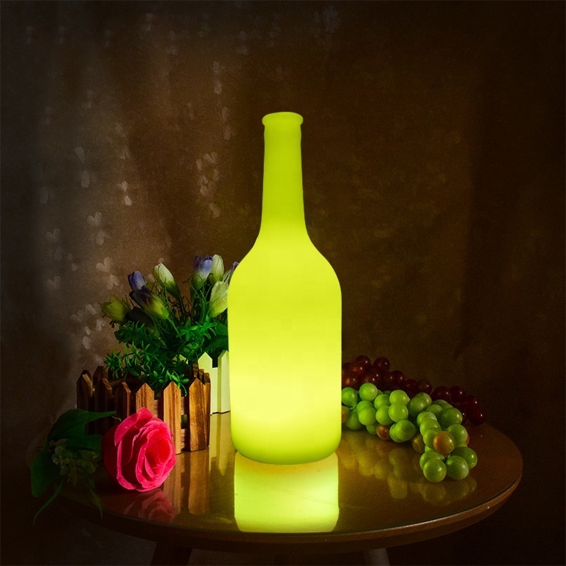 Factory Wholesale LED Nursery Night Light Rechargeable Battery Powered IP65 Waterproof Bottle Shape LED Table Lamp Night Lights