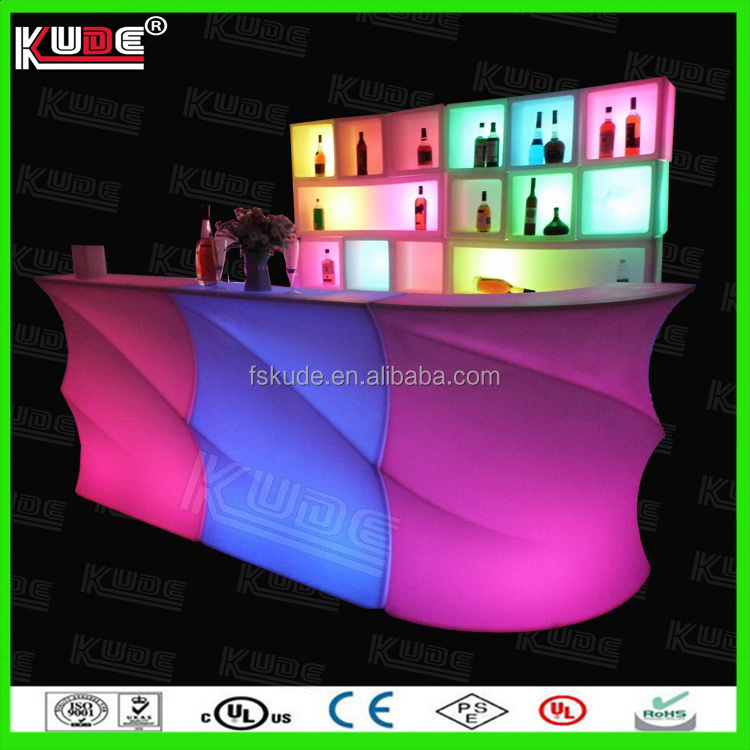 Rechargeable led light bar led plastic portable bar counter furniture Outside-Friendly  Light Up Furniture Led Bar