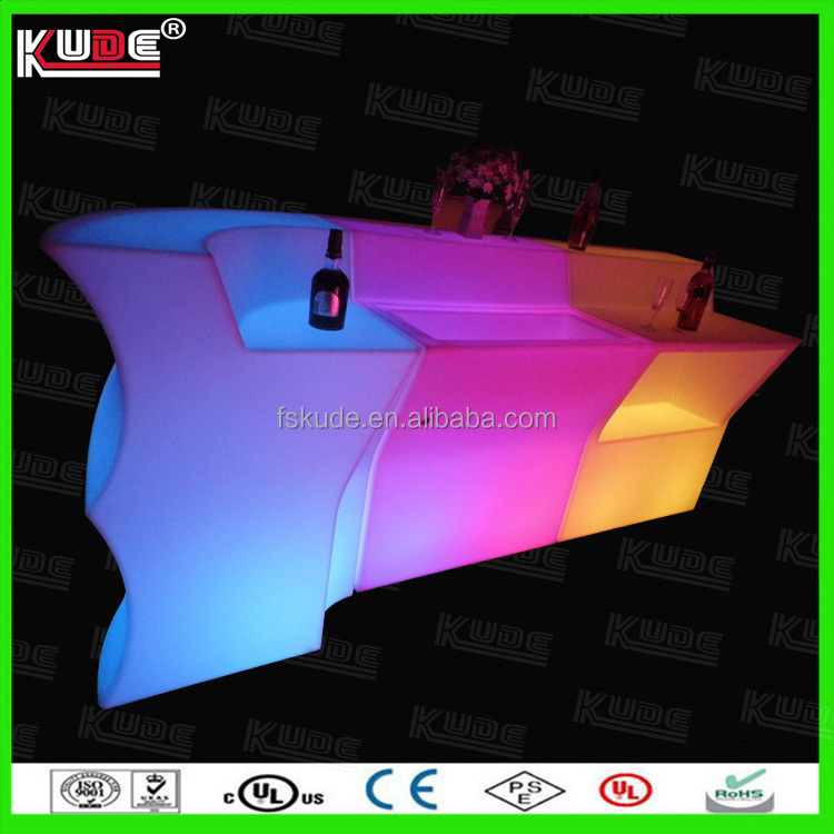 Rechargeable led light bar led plastic portable bar counter furniture Outside-Friendly  Light Up Furniture Led Bar