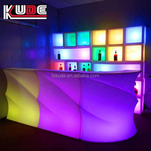 Rechargeable led light bar led plastic portable bar counter furniture Outside-Friendly  Light Up Furniture Led Bar