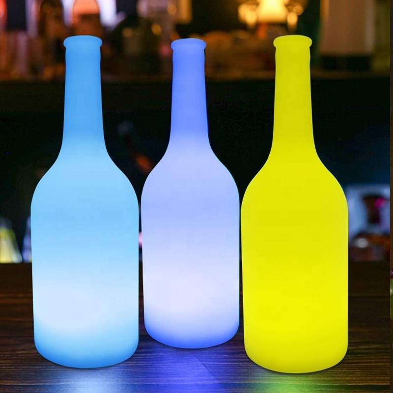 Factory Wholesale LED Nursery Night Light Rechargeable Battery Powered IP65 Waterproof Bottle Shape LED Table Lamp Night Lights