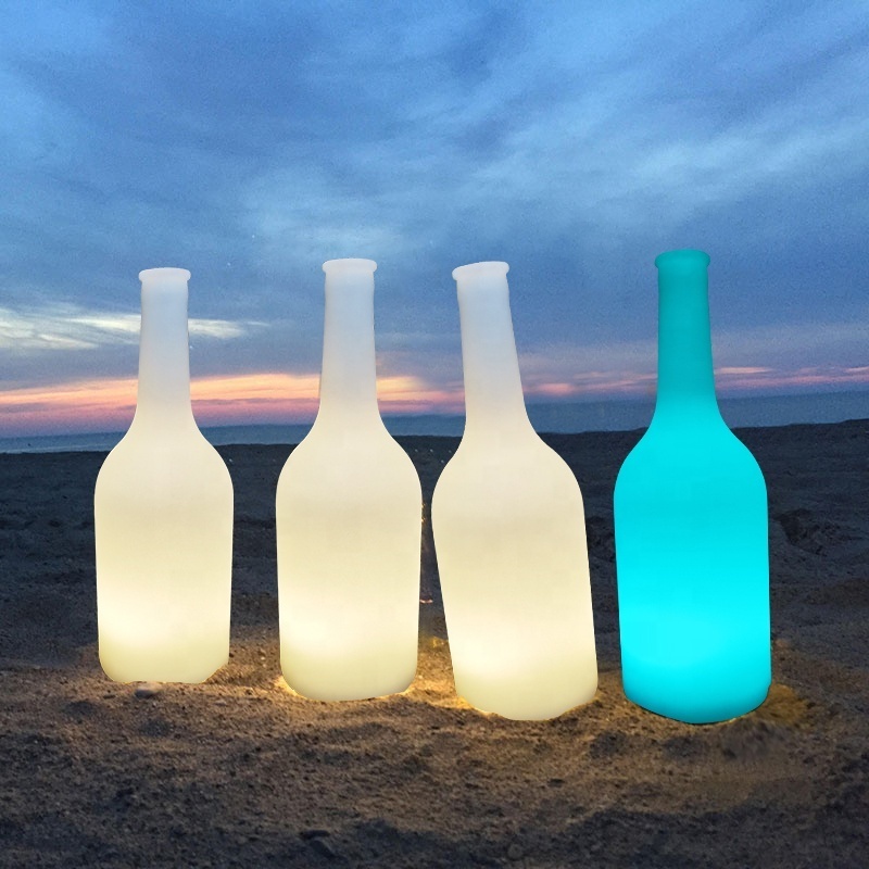 Factory Wholesale LED Nursery Night Light Rechargeable Battery Powered IP65 Waterproof Bottle Shape LED Table Lamp Night Lights