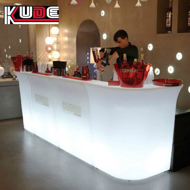 Portable LED Bar Counter Glowing Dininng Night Club Reception Waterproof LED Bar Table