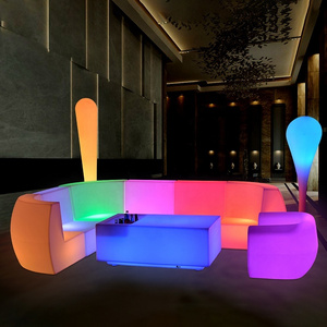 LED Lighted Nightclub, Garden, Patio Used Table Wholesale IP65 Waterproof Rechargeable Battery Powered LED Bar Furniture