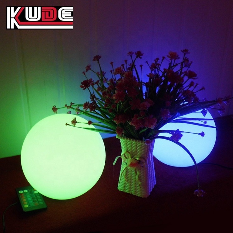 16 colors change night light table lamp led ball light for hotel bedroom