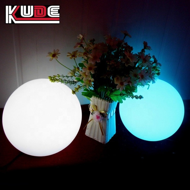 16 colors change night light table lamp led ball light for hotel bedroom