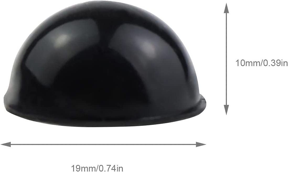 19 x 10 mm Black Rubber Buffer Self-Adhesive Furniture Buffer Silicone Protective Buffer Spacer