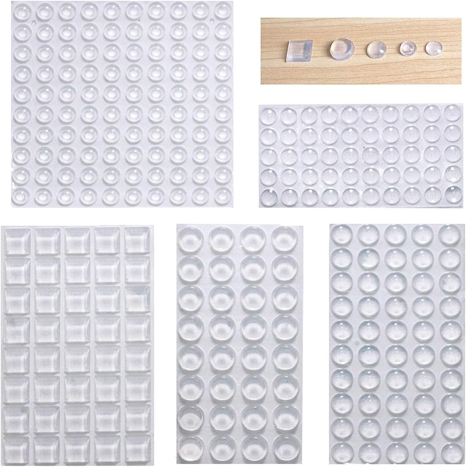 Rubber Feet Clear Adhesive Bumper Pads Self Stick Furniture Bumpers Buffer Pads for Doors Cabinets Drawers