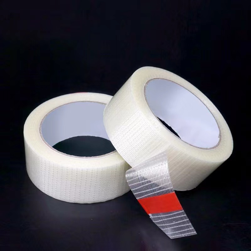 Hot melt glue Glass Fiber Self Adhesive Weave Cross Filament Tape