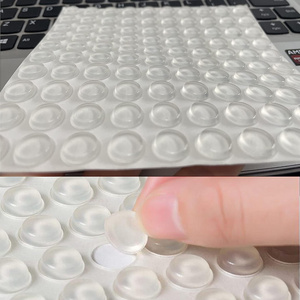 Adhesive clear anti slip with cushion back black silicon rubber bumper foam pad gasket feet sheet dots for 3 m adhesive rubber