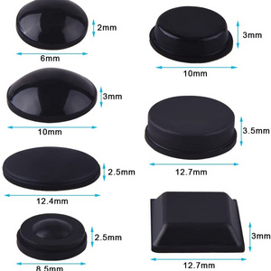 Anti Slip Transparent Rubber Sound Dampening Rubber Feet Cylinder Self Adhesive Rubber Silicone Bumper Pad