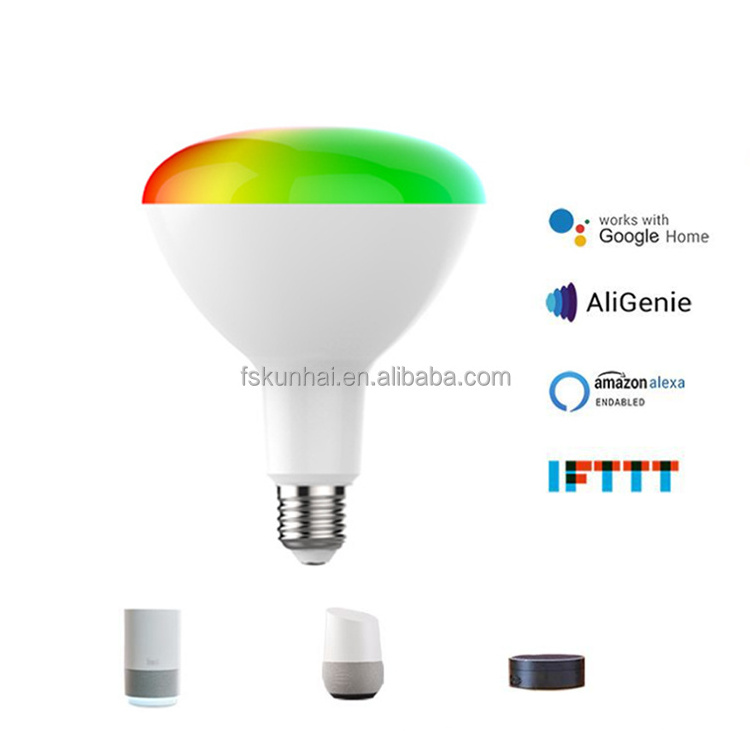 BR40 WIFI Smart Home Lighting Dimmable RGBW RGB+CCT Led Bulb  KH-WIFI-BR40