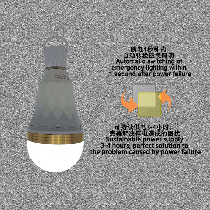 Rechargeable bulb lamp 12w-15W 1800mA lithium battery led charging emergency bulb lamp