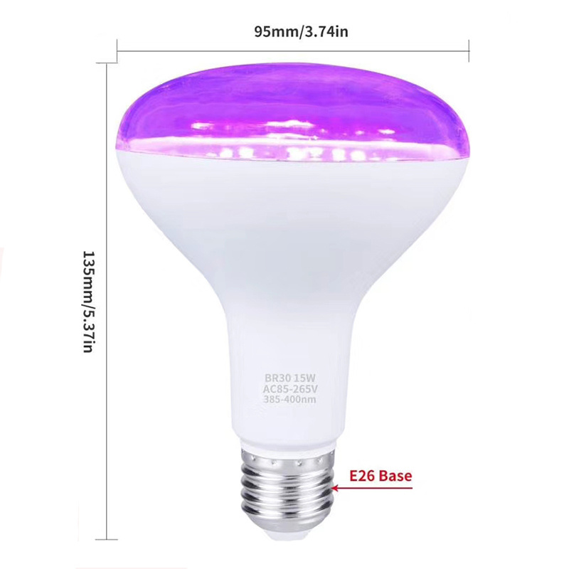 LED Ultraviolet disinfection bulb  LED BR30 BR40  bulb 120-degree light E26LED disinfection sterilization bulb