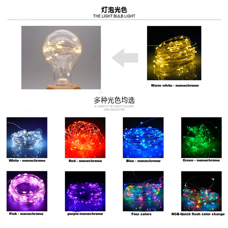 LED PC and copper wire bulb A80 2.4m24 lights produced Christmas lights and festive  KTV lights  KH-DXSL-A80