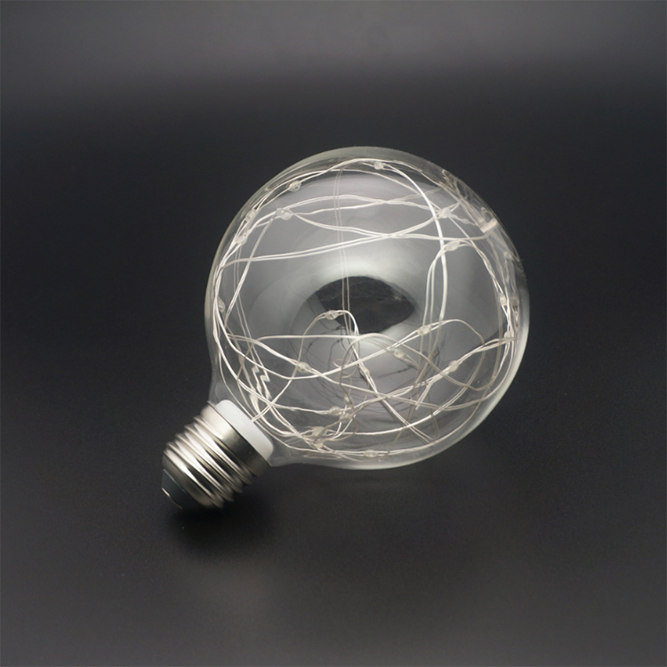 LED glass and copper wire bulb G95 2.4m24 lights produced Christmas lights and festive  KTV lights KH-DXSL-G95