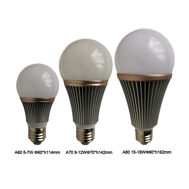 A60 aluminum high quality bulb lamp Dimmable non-Dimmable LED bulb A19  KH-XP-A60-A80