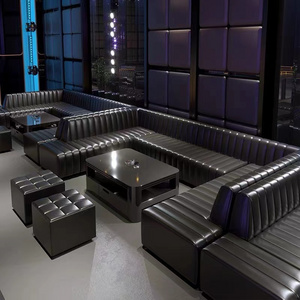 Foshan bar furniture nightclub KTV night club sofas nightclub led cube table club sofa bar stool vip hookah lounge furniture