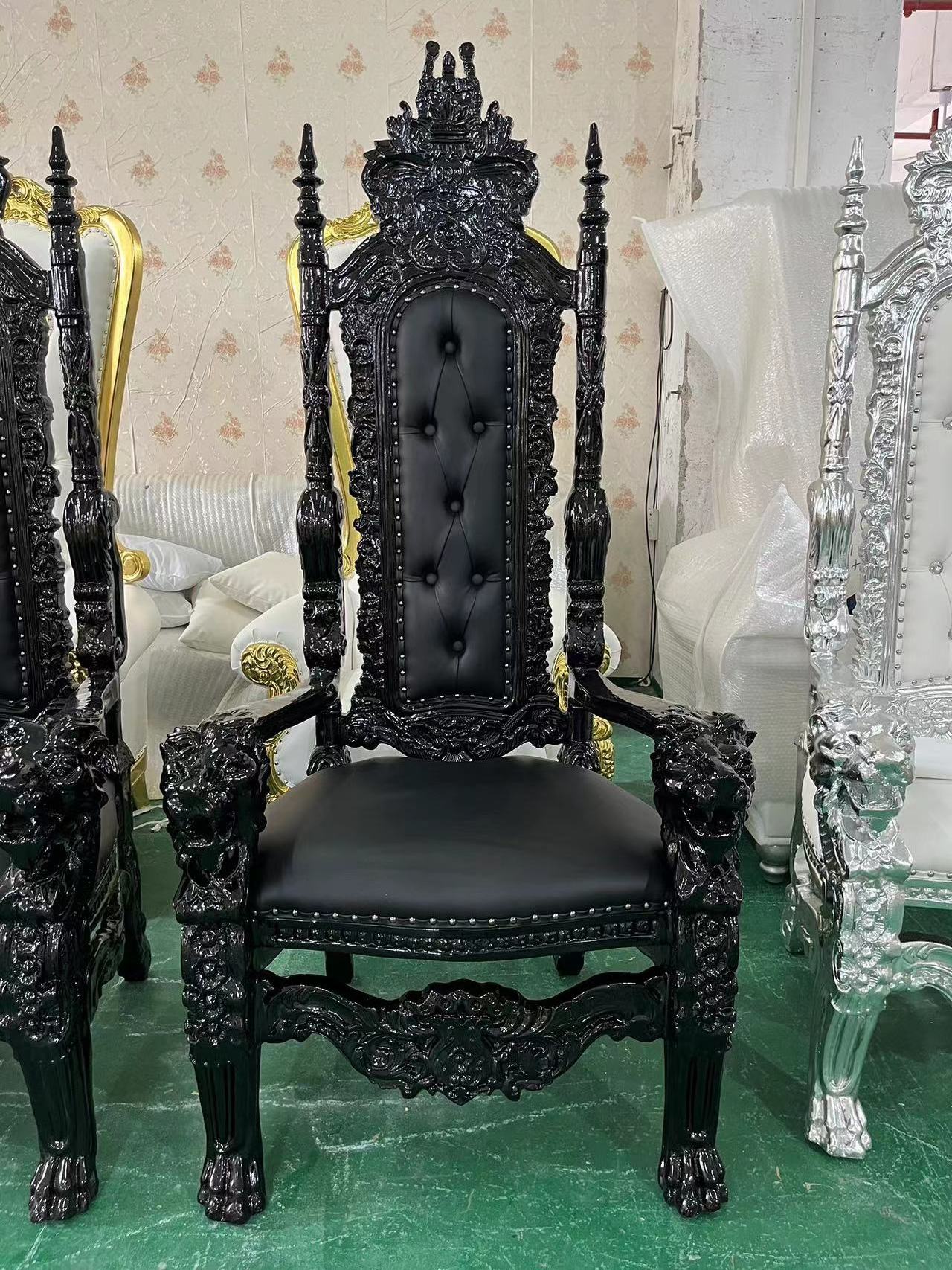 king & large wedding elegant throne chairs king in south Africa black throne chair