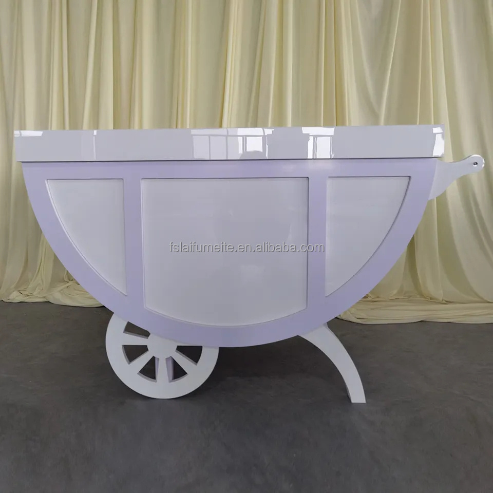 ice cream hand mobile small coffee candy dessert cart party decorations acrylic flower cart display