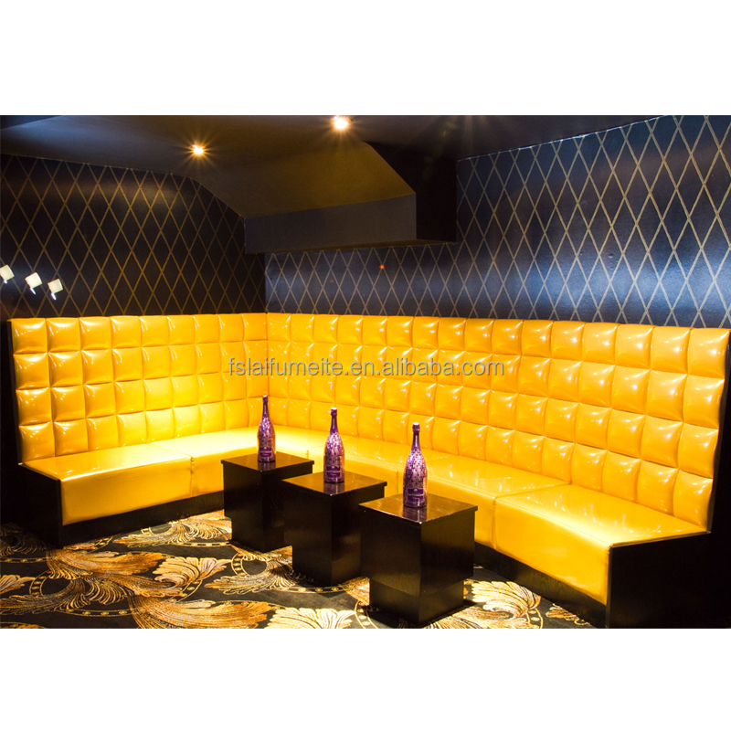 Foshan commercial light luxury circles restaurant sofa furniture Fast Food KTV Velvet Round Nightclub Booth Seating