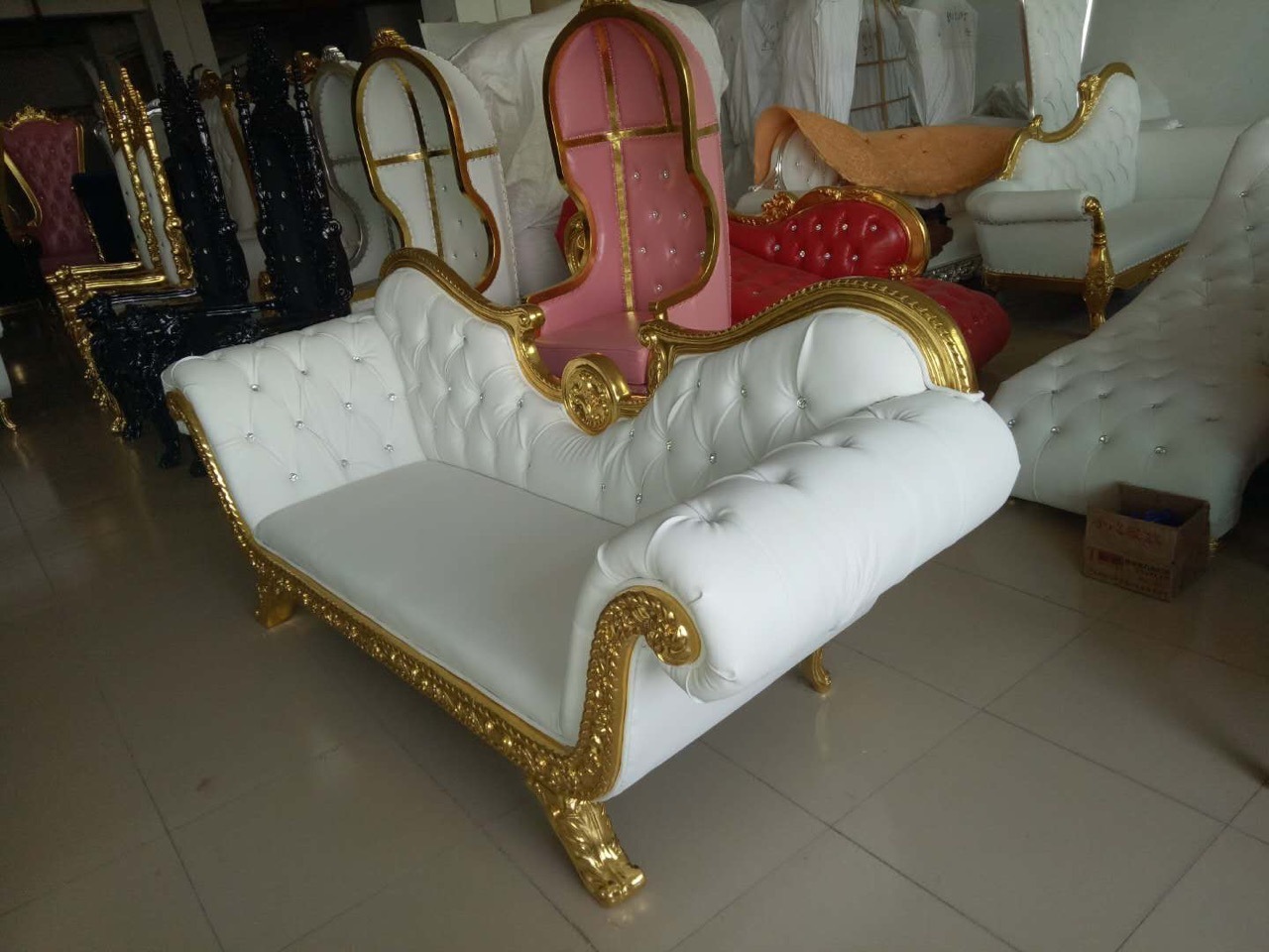 wedding suppliers double loveseat for bride and groom, TRONE chair gold sliver wedding king and queen chairs for sale