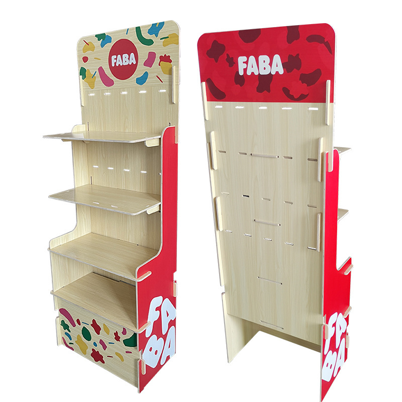 Wholesale Customized Wood Display Stand Wood with Shelves Easy to Assembly Doll Display Stand