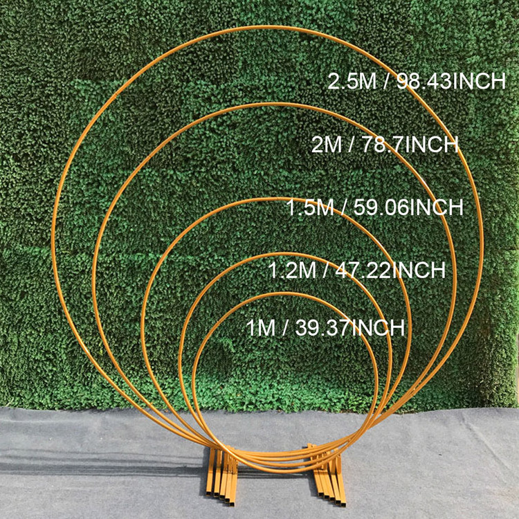 Wedding Arch Stand Round Circle Backdrop Metal Balloon WED Arch Kit for Wedding, Birthday Party Background decoration