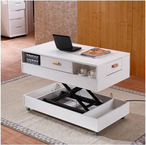 Smart furniture hardware electric table lift mechanism and fold coffee table mechanism