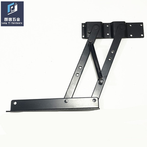 Lifting coffee table hinge with spring lift down desk mechanism lift up folding table hardware for furniture