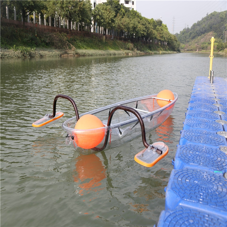 Lanyu Transparent Plastic Small Fishing Boats, Unbreakable Polycarbonate Clear Lover Kayaks