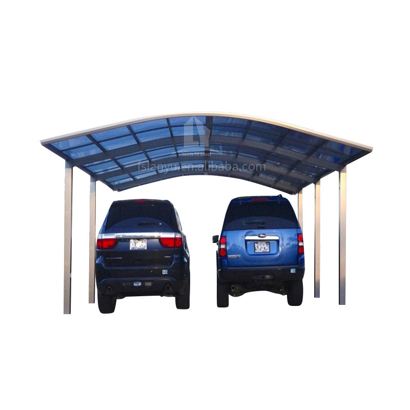 China Polycarbonate plastic roof car shed cantilever aluminum carport canopy