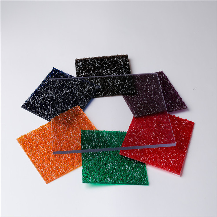 wholesale raw material cheap colored polycarbonate solid embossed sheet